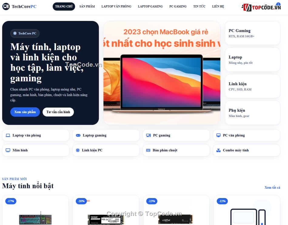 website bán máy tính,bán website,web máy tính